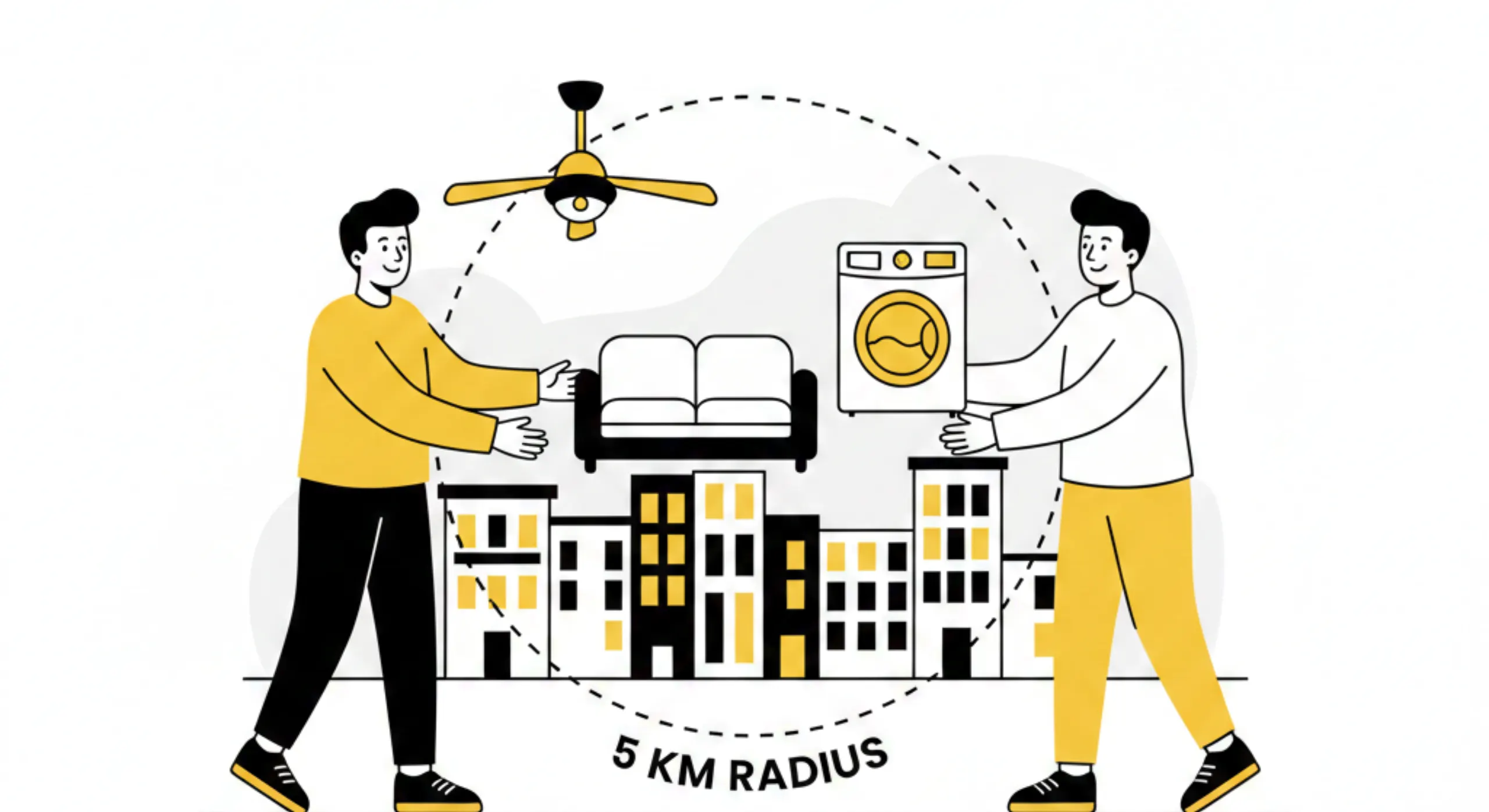Sell Within 5 KM – Local buyers picking up furniture and appliances nearby