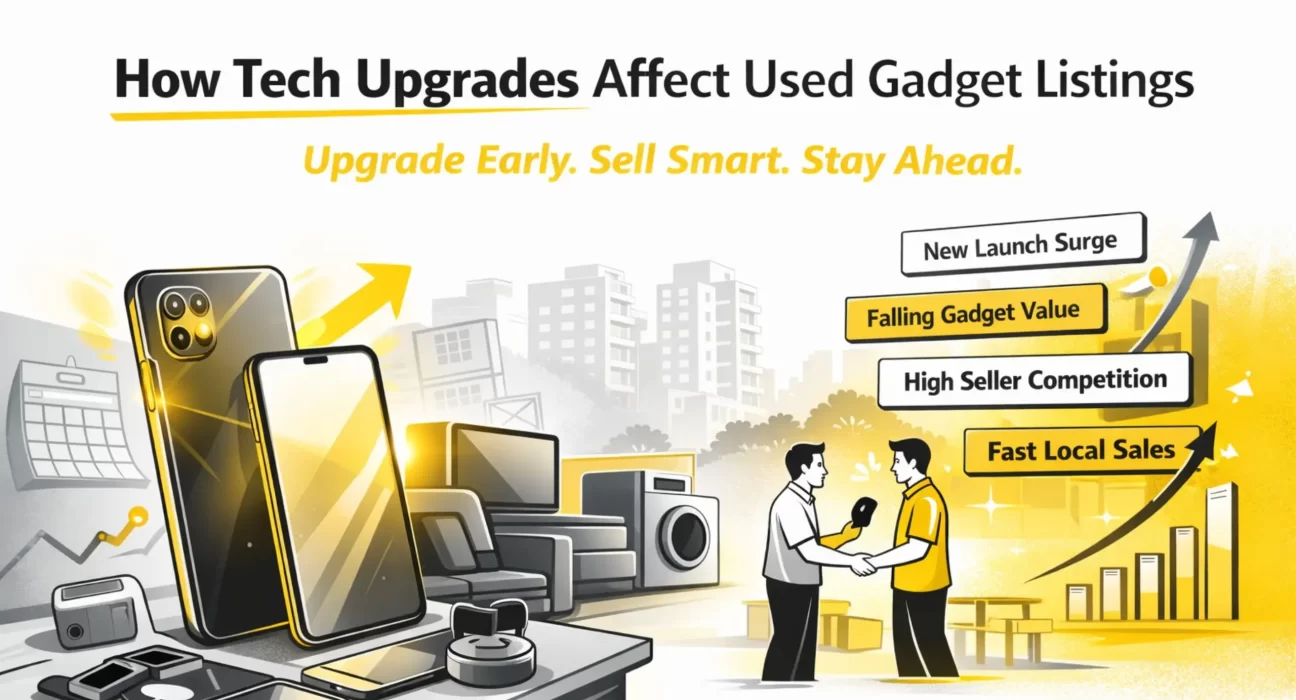 Used smartphone and laptop being sold locally after a tech upgrade in Hyderabad