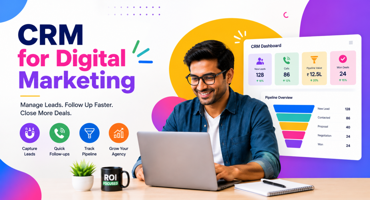 CRM for digital marketing agencies helping manage leads, follow-ups, and sales pipelines