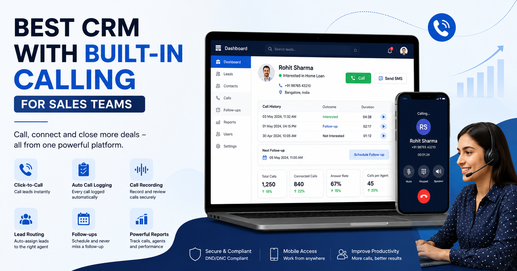Best CRM with built-in calling for sales teams