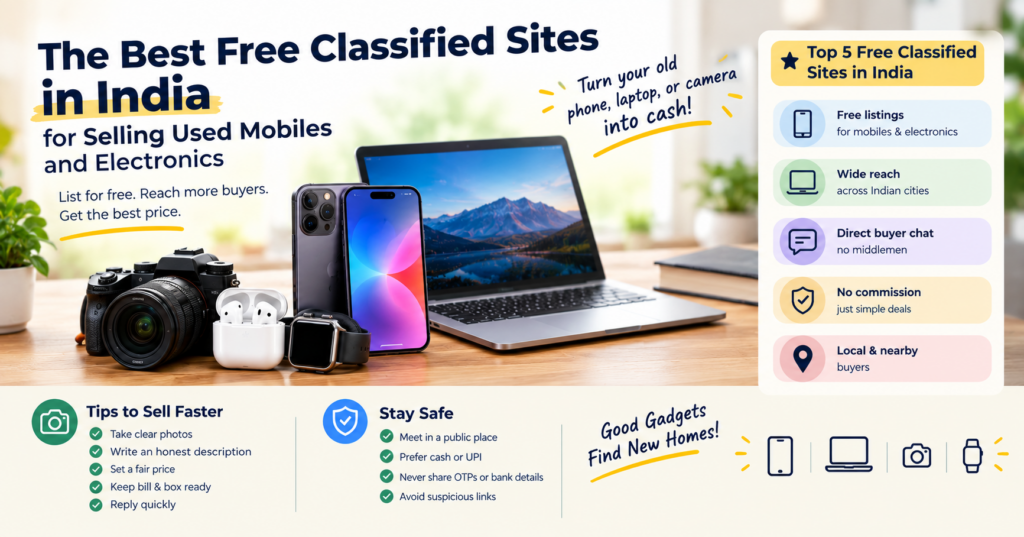 used smartphone and comparing prices to set a fair selling price.