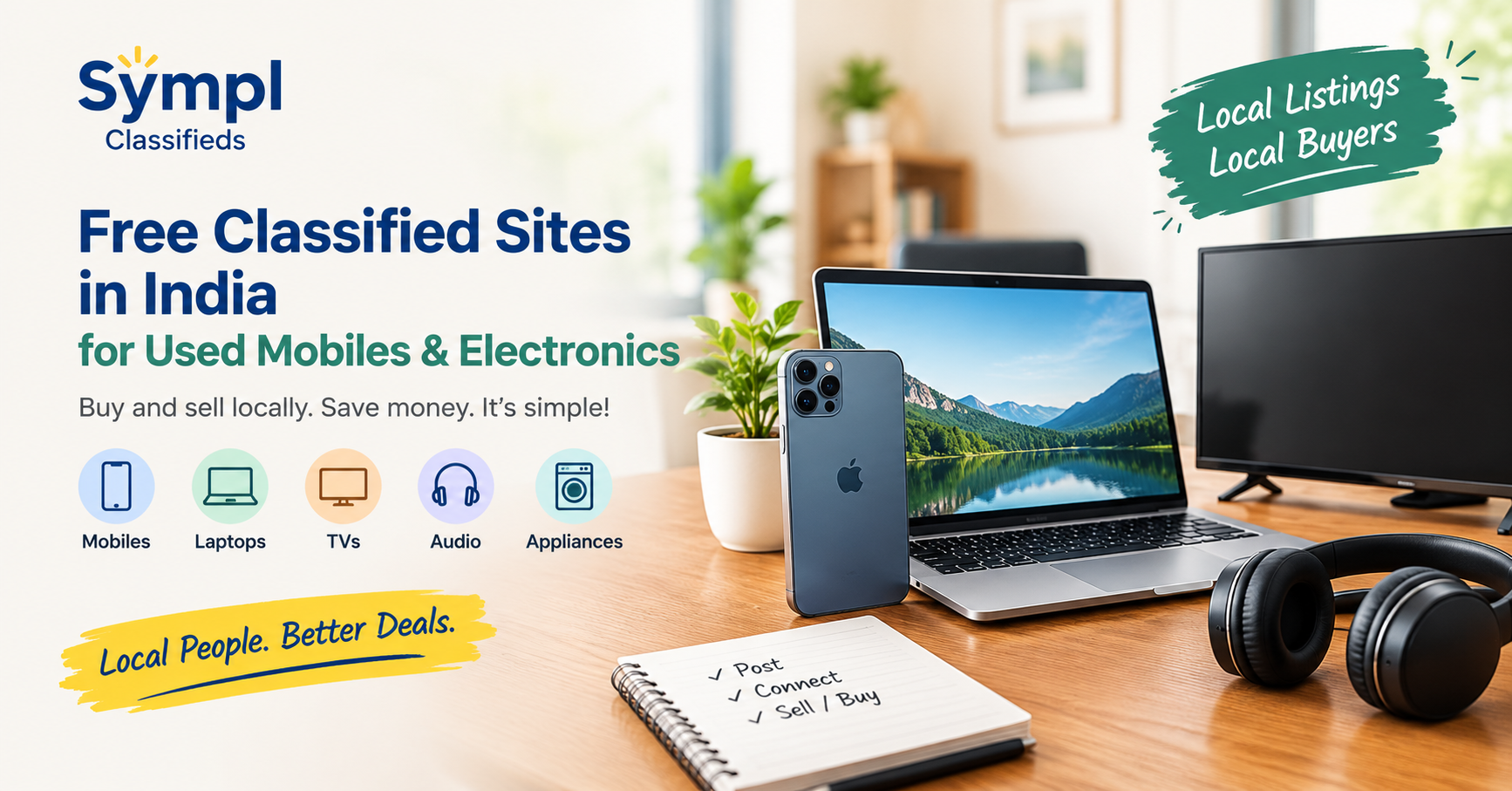 Buy and sell second-hand electronics locally on Sympl Classifieds.